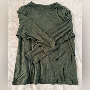 Olive Green Women's Long Sleeve Top